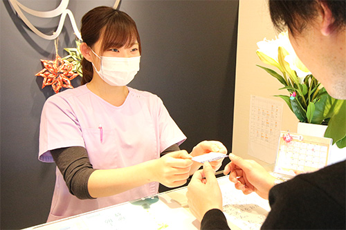 瑞江の歯医者ゆう歯科医院の受付
